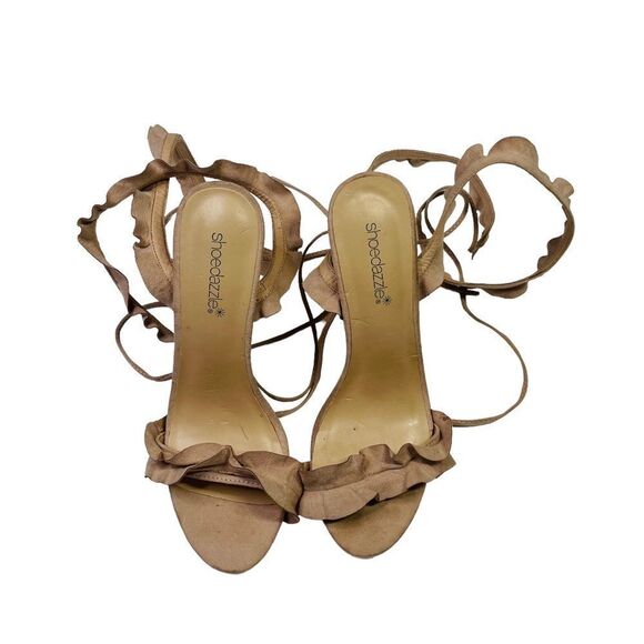 Shoedazzle Beige Shirah Heeled Sandals - Size 5.5 - Picture 5 of 14